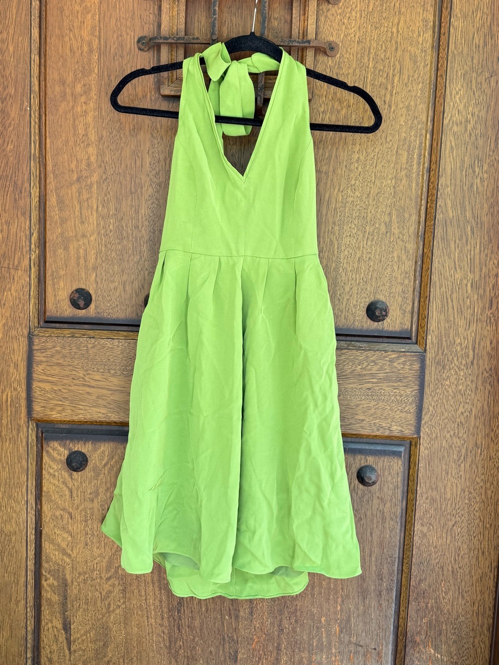 J. Crew Lime Green One-Shoulder Fit & Flare Dress Size 2P